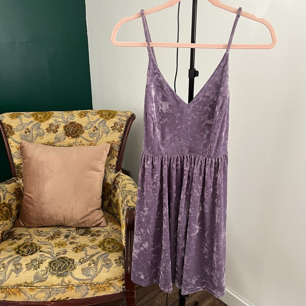 Wild Fable Vintage Violet Velvet Skater Dress Sz. XL